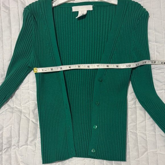 H&M Green Ribbed Women's Sweater - Picture 3 of 5